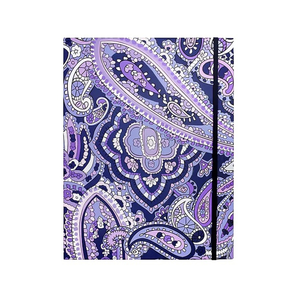 Vera Bradley File Folio 9 Accordion Pockets - Deep Night Paisley - New